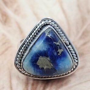 Afghanite Size US 7 925 Sterling Silver Ring (REXT49-437)