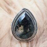 Moss Agate Size US 6 925 Sterling Silver Ring (REXT49-438)