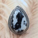 Zebra Jasper Size US 9 925 Sterling Silver Ring (REXT49-444)