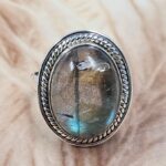 Labradorite Size US 7 925 Sterling Silver Ring (REXT49-487)