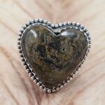 Bronzite Size US 8 925 Sterling Silver Ring (REXT49-490)