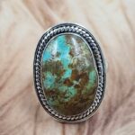 Kingman Turquoise Size US 7 925 Sterling Silver Ring (REXT49-466)
