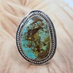 Kingman Turquoise Size US 6 925 Sterling Silver Ring (REXT49-467)