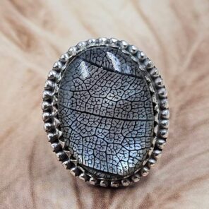Leaf Size US 6 925 Sterling Silver Ring (REXT25-141)