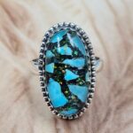 Mohave Turquoise & Aurora Opal Size US 6 925 Sterling Silver Ring (REXT25-147)