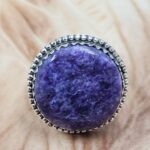 Charoite Size US 10 925 Sterling Silver Ring (REXT25-150)