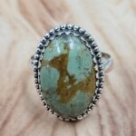 Kingman Turquoise Size US 8 925 Sterling Silver Ring (REXT25-155)