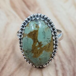 Chrysocolla Size US 8 925 Sterling Silver Ring (REXT25-155)