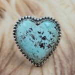 Chrysocolla Size US 10 925 Sterling Silver Ring (REXT25-174)