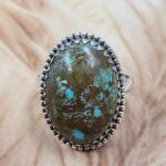 Kingman Turquoise Size US 10 925 Sterling Silver Ring (REXT25-157)