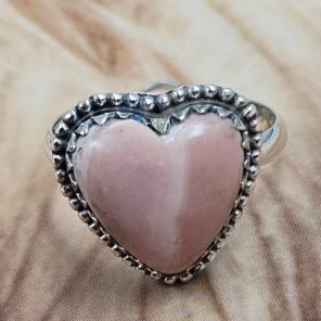 Australian Pink Opal Size US 9 925 Sterling Silver Ring (REXT25-153)