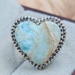 Blue Scheelite Size US 7 925 Sterling Silver Ring (REXT25-177)