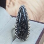 Silver Sheen Obsidian Size US 6 925 Sterling Silver Ring (REXT25-164)
