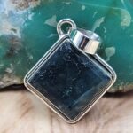 Moss Agate 1.5" 925 Sterling Silver Pendant (REXT95-174)