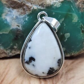 Zebra Jasper 1.75" 925 Sterling Silver Pendant (REXT95-176)