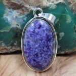 Charoite 1.75" 925 Sterling Silver Pendant (REXT95-170)