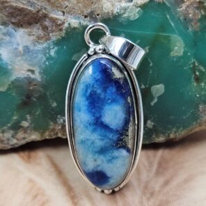 Afghanite 1.75" 925 Sterling Silver Pendant (REXT95-194)