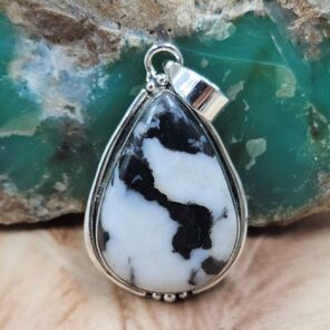 Zebra Jasper 1.75" 925 Sterling Silver Pendant (REXT95-200)