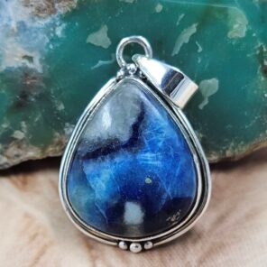 Afghanite 1.5" 925 Sterling Silver Pendant (REXT95-195)