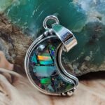 Monarch Opal 1" 925 Sterling Silver Pendant (REXT95-199)