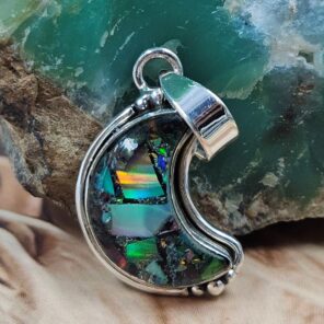 Monarch Opal 1" 925 Sterling Silver Pendant (REXT95-199)