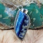 Afghanite 1.5" 925 Sterling Silver Pendant (REXT163-60)