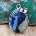 Afghanite 1.5" 925 Sterling Silver Pendant (REXT163-62)