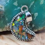 Monarch Opal 1.25" 925 Sterling Silver Pendant (REXT163-68)