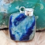 Afghanite 1.5" 925 Sterling Silver Pendant (REXT163-7)