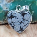 Snowflake Jasper 1.5" 925 Sterling Silver Pendant (REXT163-44)