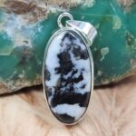 Zebra Jasper 1.75" 925 Sterling Silver Pendant (REXT163-15)