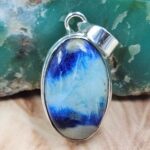 Afghanite 1.5" 925 Sterling Silver Pendant (REXT163-6)