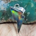 Aurora Opal 1.5" 925 Sterling Silver Pendant (REXT163-21)