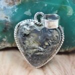 Brazilian Tiger Dendritic 1.5" 925 Sterling Silver Pendant (REXT163-106)