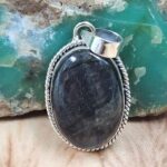 Purple Labradorite 1.5" 925 Sterling Silver Pendant (REXT163-90)