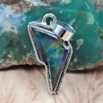Aurora Opal 1.25" 925 Sterling Silver Pendant (REXT163-91)