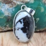 Zebra Jasper 1.5" 925 Sterling Silver Pendant (REXT163-66)
