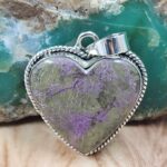 Purpurite 1.5" 925 Sterling Silver Pendant (REXT163-108)