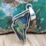Aurora Opal 1.25" 925 Sterling Silver Pendant (REXT163-92)