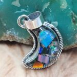 Monarch Opal 1.25" 925 Sterling Silver Pendant (REXT163-97)