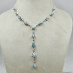 Larimar 925 Sterling Silver Necklace (REXT49-504)