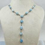 Larimar 925 Sterling Silver Necklace (REXT49-505)