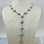 Larimar 925 Sterling Silver Necklace (REXT49-506)