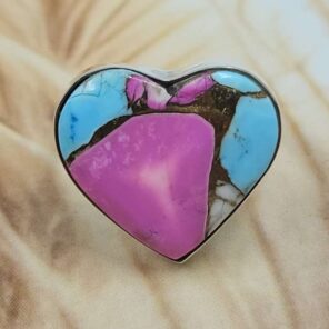 Cotton Candy Turquoise 925 Sterling Silver Ring (REXT22-155)