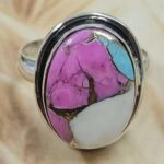 Cotton Candy Turquoise 925 Sterling Silver Ring (REXT22-140)