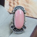 Pink Queen Conch Size US 6 925 Sterling Silver Ring (REXT107-50)