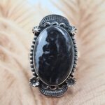 Zebra Jasper Size US 11 925 Sterling Silver Ring (REXT107-76)