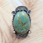 Kingman Turquoise Size US 11 925 Sterling Silver Ring (REXT107-78)
