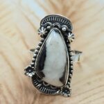 Zebra Jasper Size US 10 925 Sterling Silver Ring (REXT107-68)
