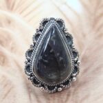 Purple Labradorite Size US 6 925 Sterling Silver Ring (REXT49-420)